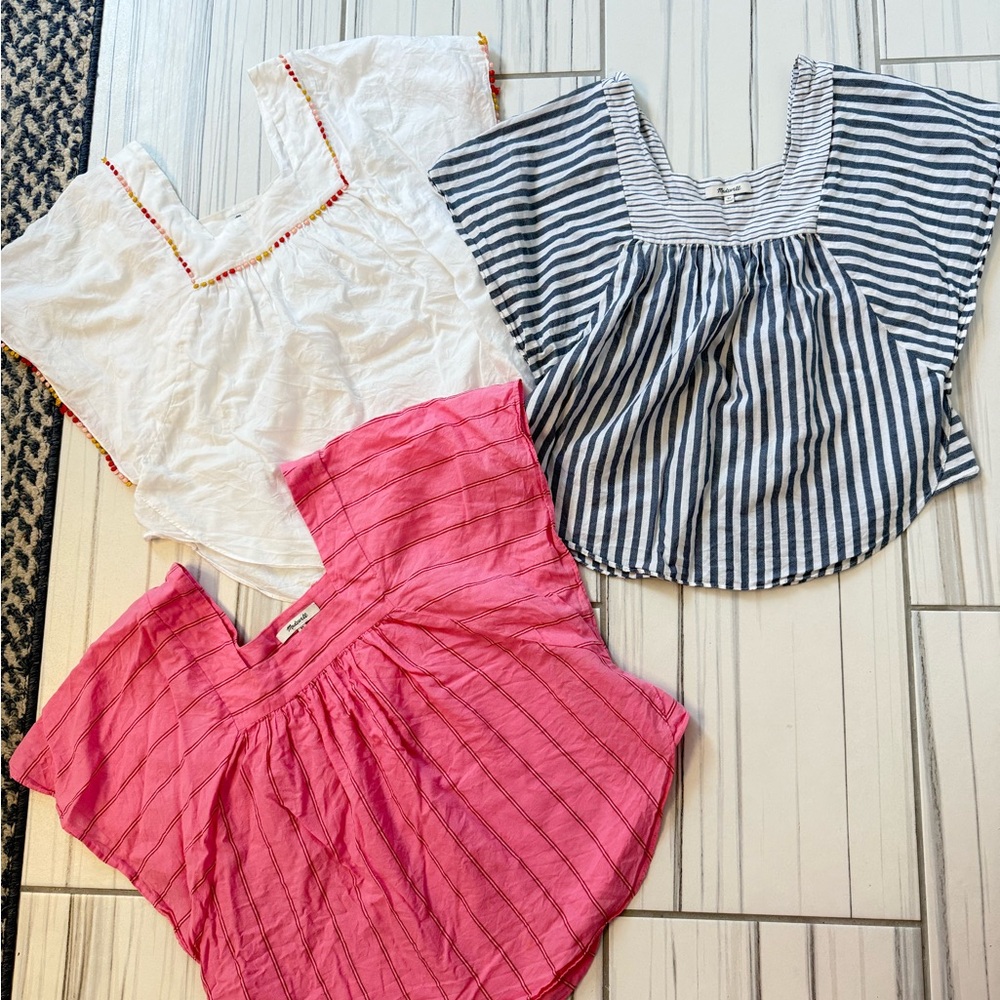 Madewell Butterfly blouses - set of 3 - size XS
